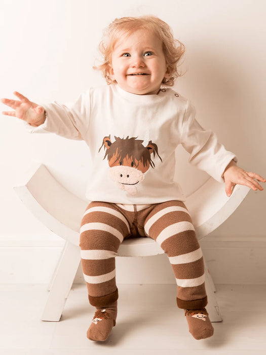 Blade & Rose Neutral Highland Cow Top