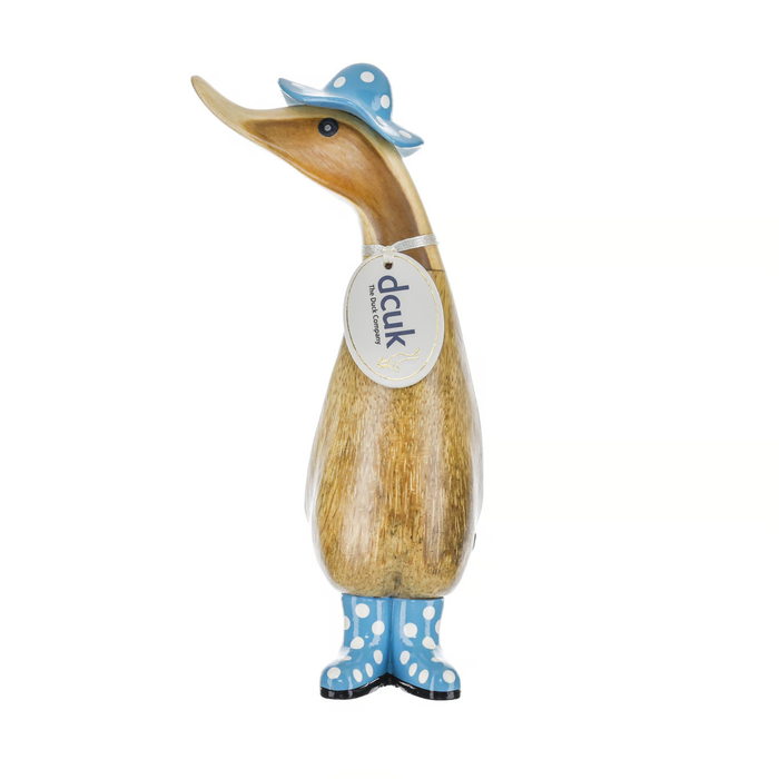 Dcuk Natural Wooden Spotty Hat And Boots Ducky