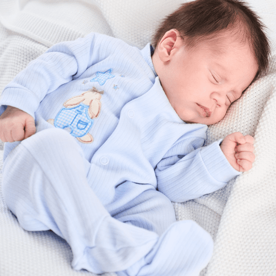 Kite Rabbit & Star Cotton Sleepsuit Blue