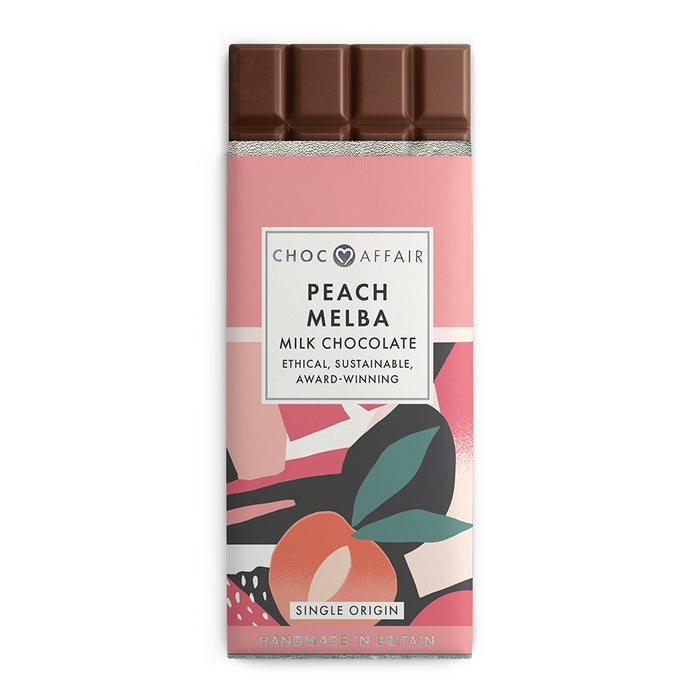 Choc Affair Peach Melba Milk Chocolate Bar