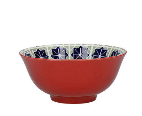KitchenCraft Red Patterned Bowl