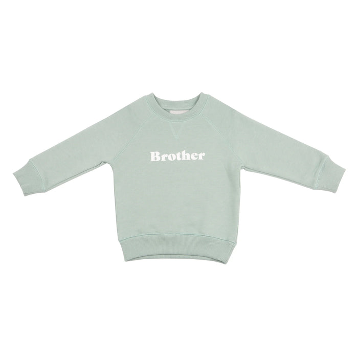 Bob & Blossom Brother Print Sweatshirt Faded Sage