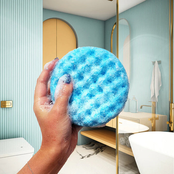 Bomb Cosmetics Mer-made For Blue Waters Body Buffer Soap Sponge