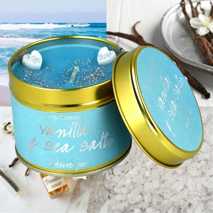 Bomb Cosmetics Vanilla & Sea Salt Tin Candle