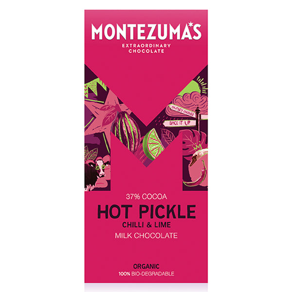 Montezuma*s Hot Pickle Chilli & Lime Milk Chocolate Bar