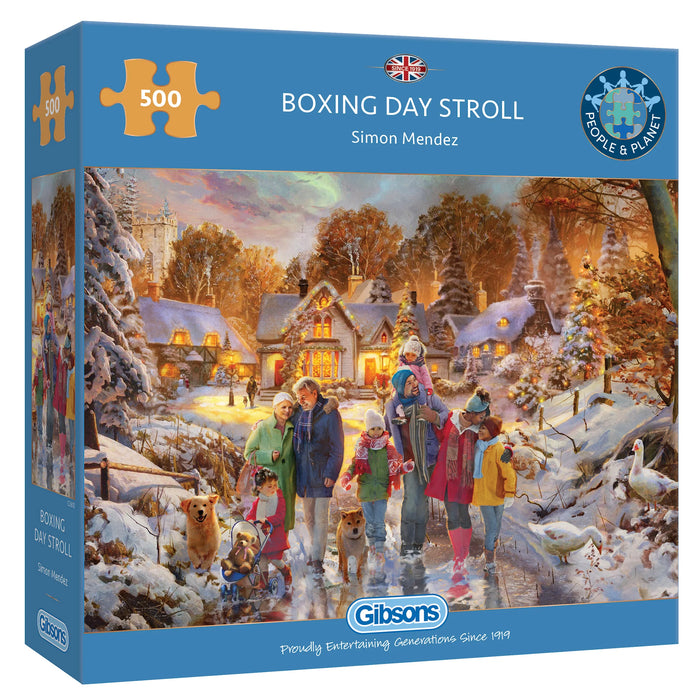 Gibsons Boxing Day Stroll 500 Piece Jigsaw Puzzle