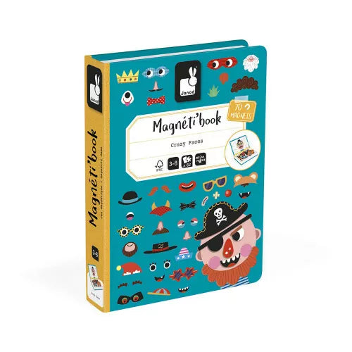 Janod Magneti'Book Boy's Crazy Faces Game