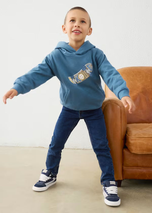 Mayoral Boys Embossed Skateboard Print Pullover In Glacial