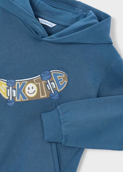 Mayoral Boys Embossed Skateboard Print Pullover In Glacial