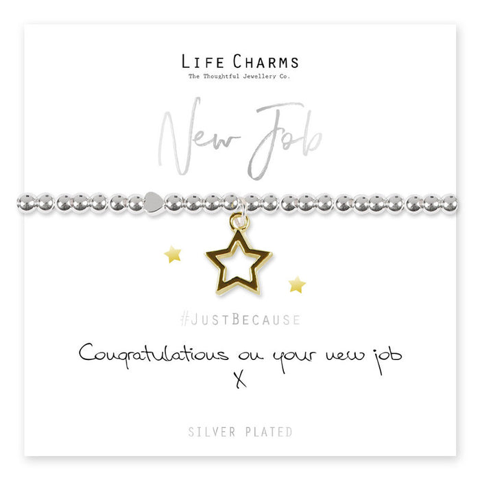 Life Charms New Job Star Bracelet