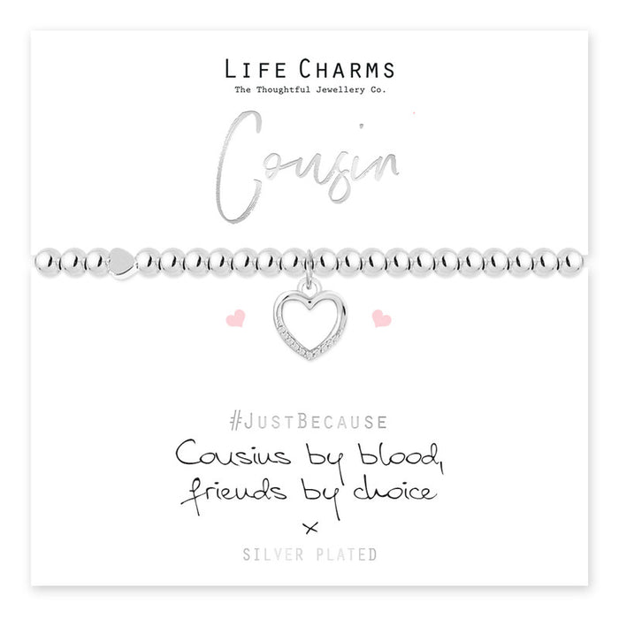 Life Charms Silver Cousin Bracelet