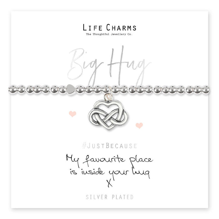 Life Charms Silver Big Hug Bracelet