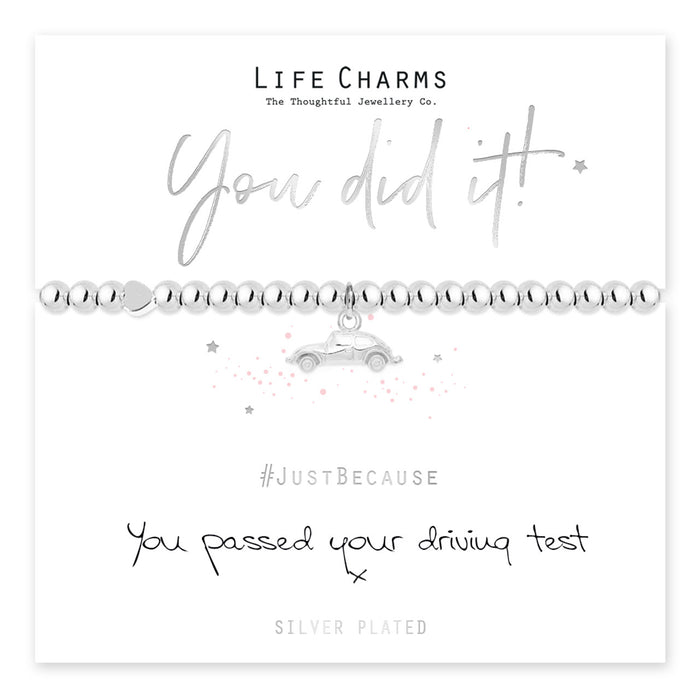 Life Charms You did it Silver Bracelet