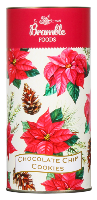 Bramble Poinsettia Drum With Chocolate Chip Cookies