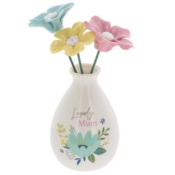 Bright Blooms Vase Of Flowers Mum