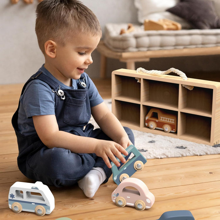 BTL Speedy Monkey Set Of Toy Cars & Wooden Case