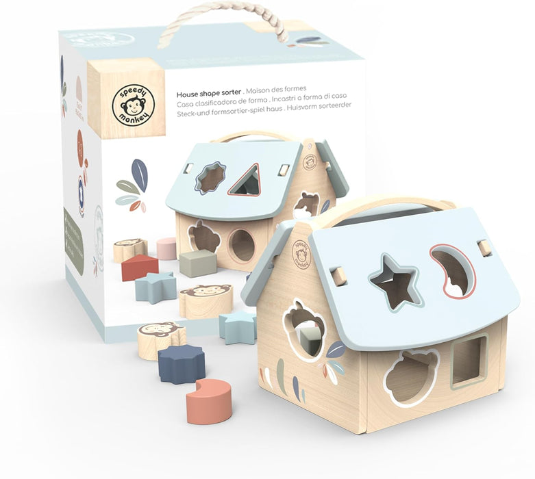 BTL Speedy Monkey House Shape Sorter Wooden Toy