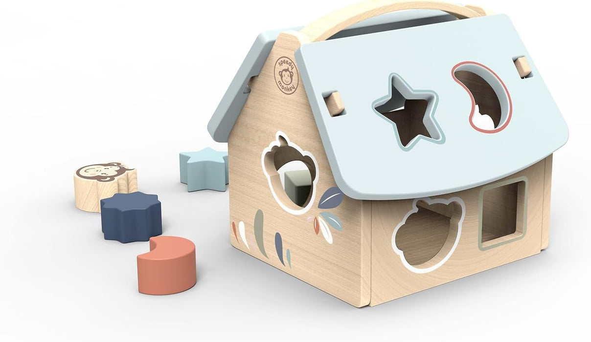 BTL Speedy Monkey House Shape Sorter Wooden Toy