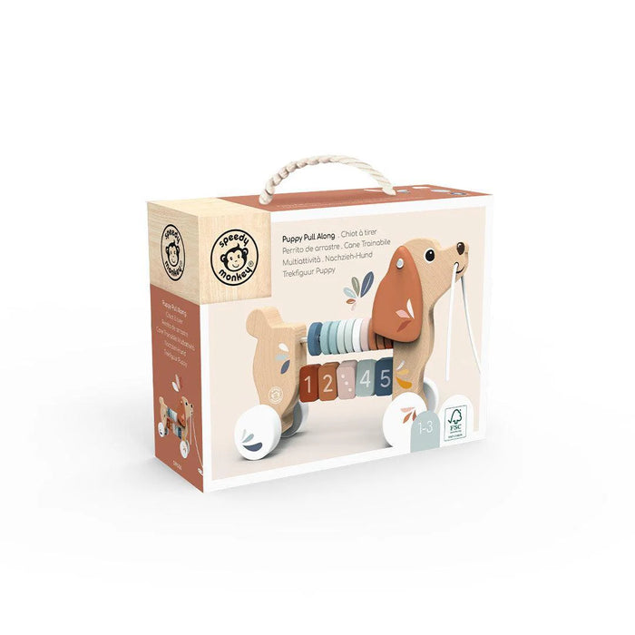 BTL Speedy Monkey Little Big Friends Puppy Pull Along Animal Toy