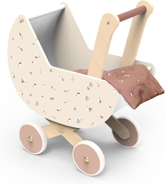 BTL Speedy Monkey Wooden Baby Doll Pram