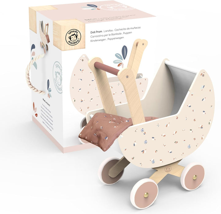 BTL Speedy Monkey Wooden Baby Doll Pram