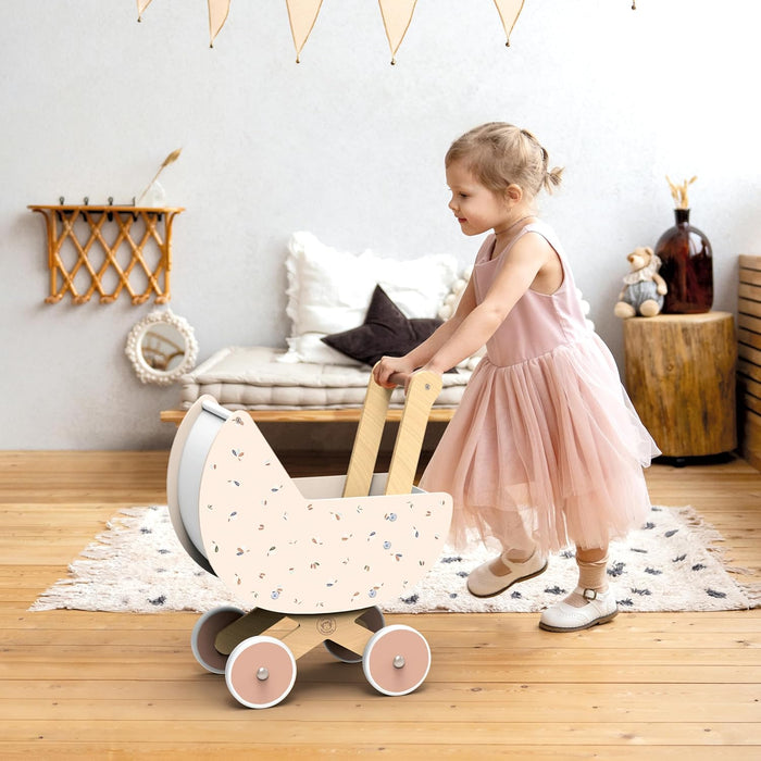 BTL Speedy Monkey Wooden Baby Doll Pram