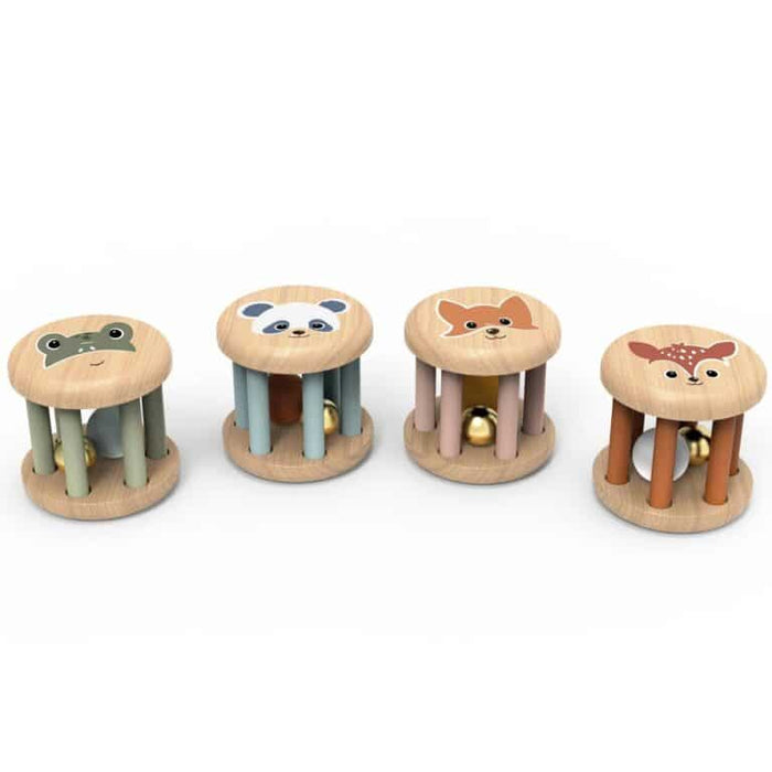 BTL Speedy Monkey Wooden Animal Roller Rattles