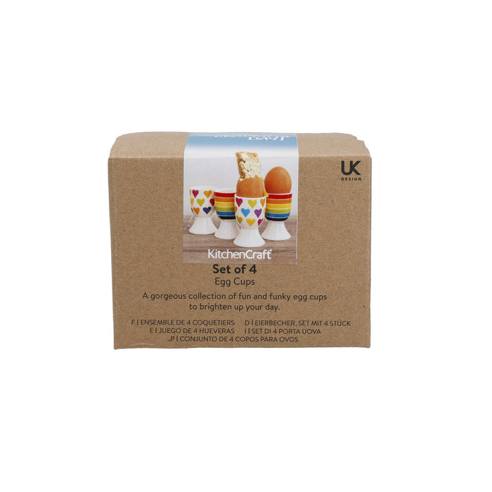 KitchenCraft Rainbow Set of 4 Egg Cups