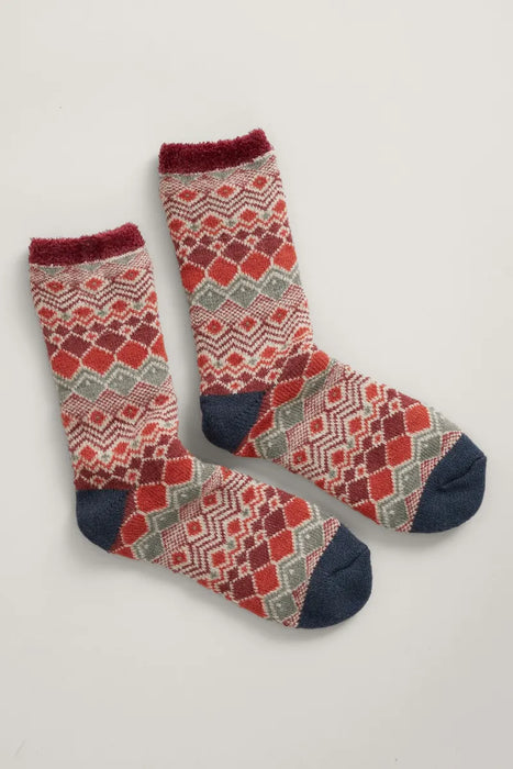 Seasalt Women's Cabin Socks - Andrena Dark Cinnamon