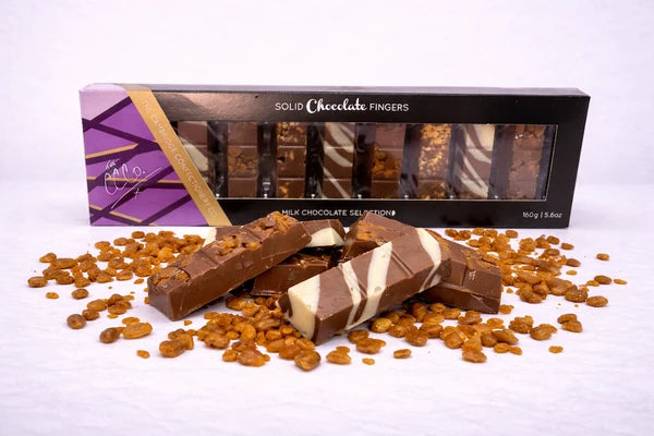 Cambridge Confectionery Co 9 Assorted Solid Chocolate Fingers – Milk Selection