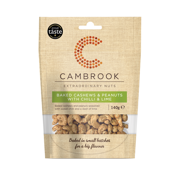 Cambrook Cashews & Peanuts Baked With Chilli & Lime 140g