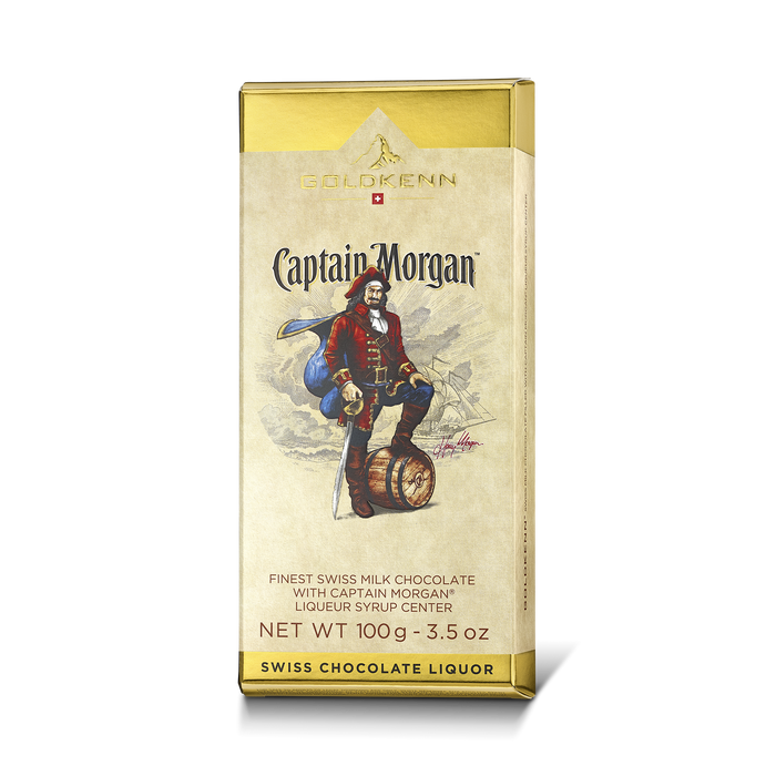 GoldKenn Captain Morgan Rum Liqueur Chocolate Bar