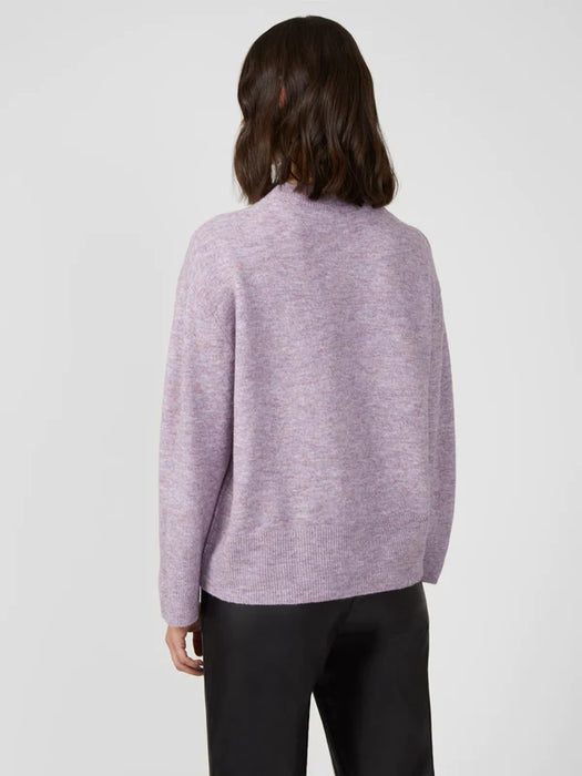 Great Plains Womens Carice Recycled Knit Crew Neck Jumper Lavender Marl
