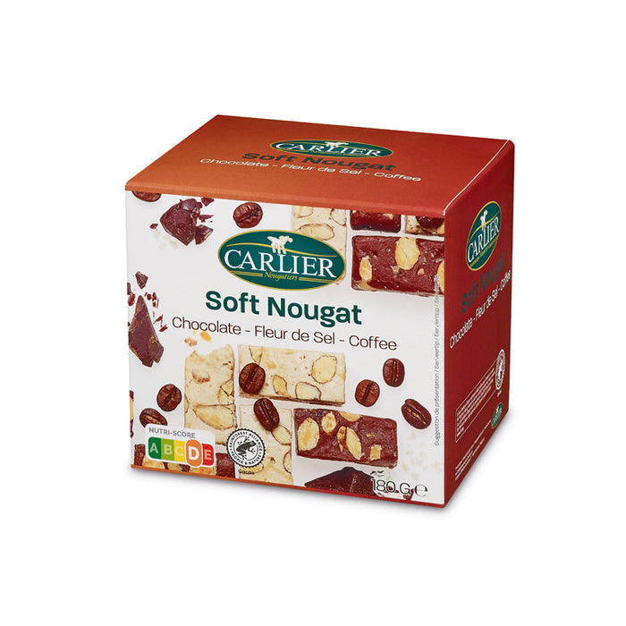 Carlier Chocolate Fleur De Sel And Coffee Soft Nougat Gift Box