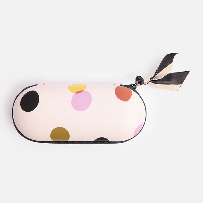 Caroline Gardner Pink Dotty Zip Around Glasses Case