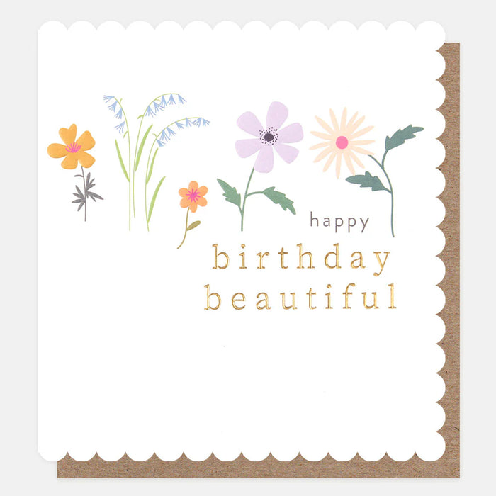 Caroline Gardner Floral Happy Birthday Beautiful Card