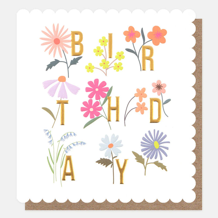 Caroline Gardner Colourful Florals Birthday Card