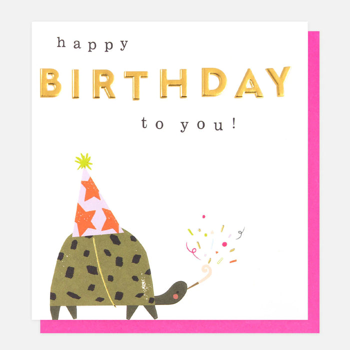 Caroline Gardner Party Tortoise Birthday Card