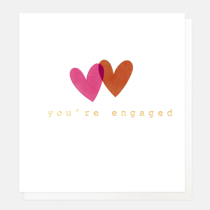 Caroline Gardner Overlapping Hearts Engagement Card