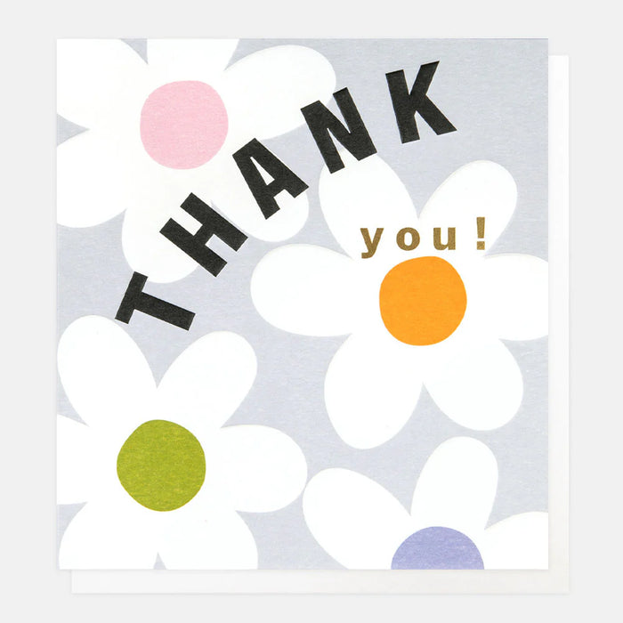 Caroline Gardner White Flowers Thank You Card