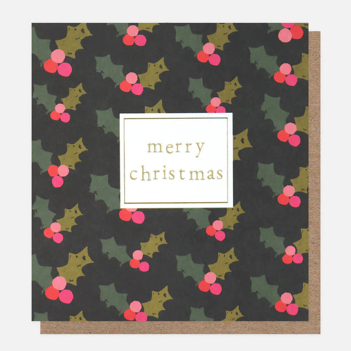Caroline Gardner Tree And Holly Charity Christmas Cards Pack of 8