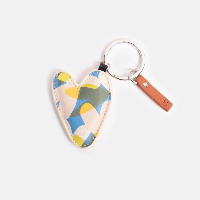Caroline Gardner Confetti Hearts Printed Keyring