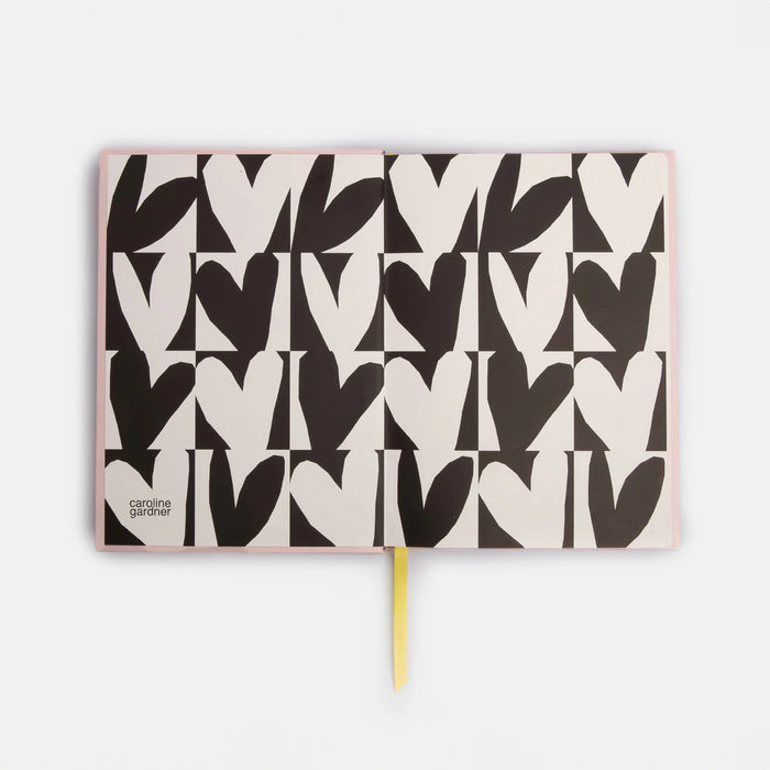 Caroline Gardner Pink Flowers Slim Hardback Notebook
