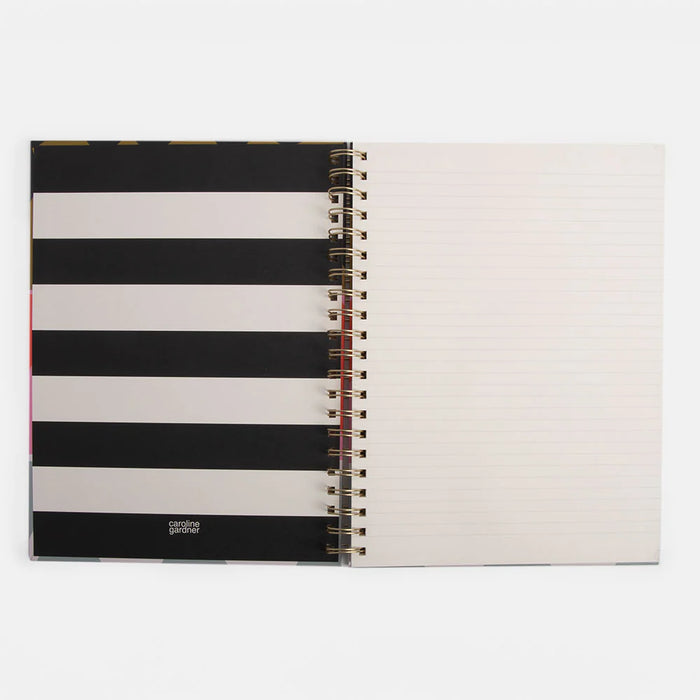 Caroline Gardner Colourblock Hearts Spiral A4 Notebook