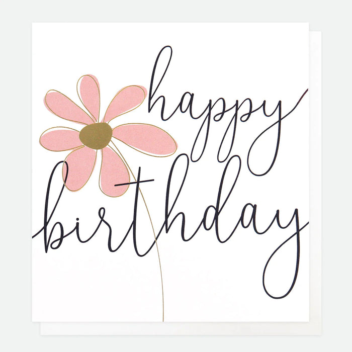 Caroline Gardner Pink Flower Birthday Card
