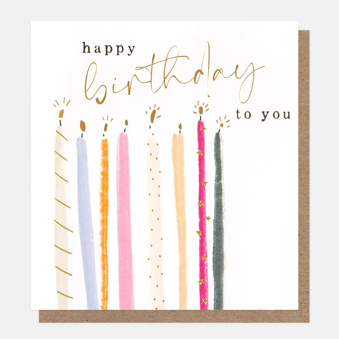 Caroline Gardner Colourful Candles Happy Birthday Card