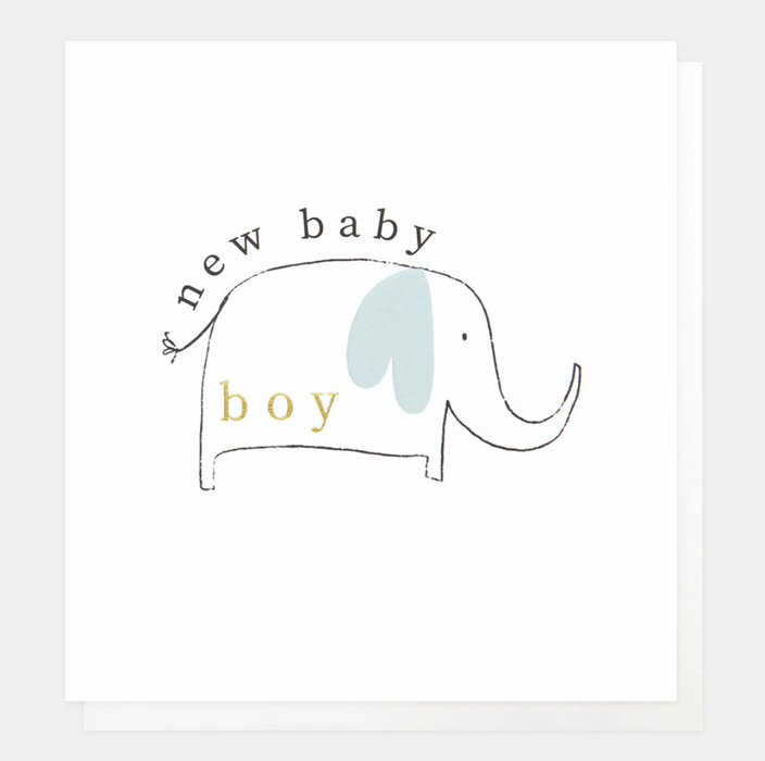 Caroline Gardner New Baby Boy Elephant Card