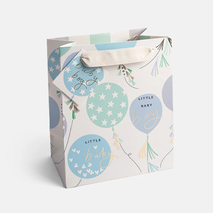 Caroline Gardner Blue Balloons Baby Boy Medium Gift Bag