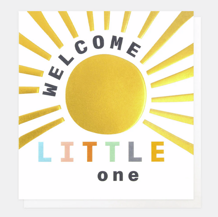 Caroline Gardner Gold Sunshine New Baby Card