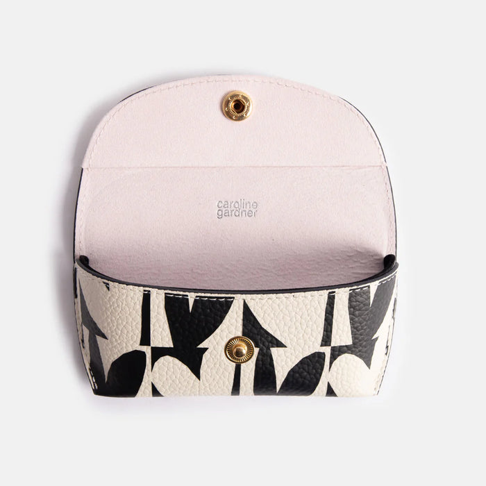 Caroline Gardner Mono Checkmate Hearts Flap Glasses Case